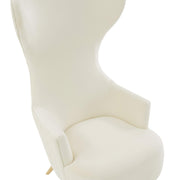 Julia Performance Velvet Channel Tufted Wingback Accent Chair by Inspire Me! Home Decor