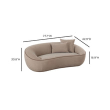 Jenny 78" Taupe Performance Faux Mohair Loveseat