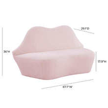 Lips 68" Performance Velvet Settee