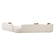Fickle 4-Piece Cream Performance Boucle Modular Sectional