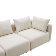 Hangover 4-Piece Cream Performance Linen Modular Sectional