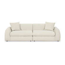 Kourtney 100" Cream Performance Faux Mohair Sofa