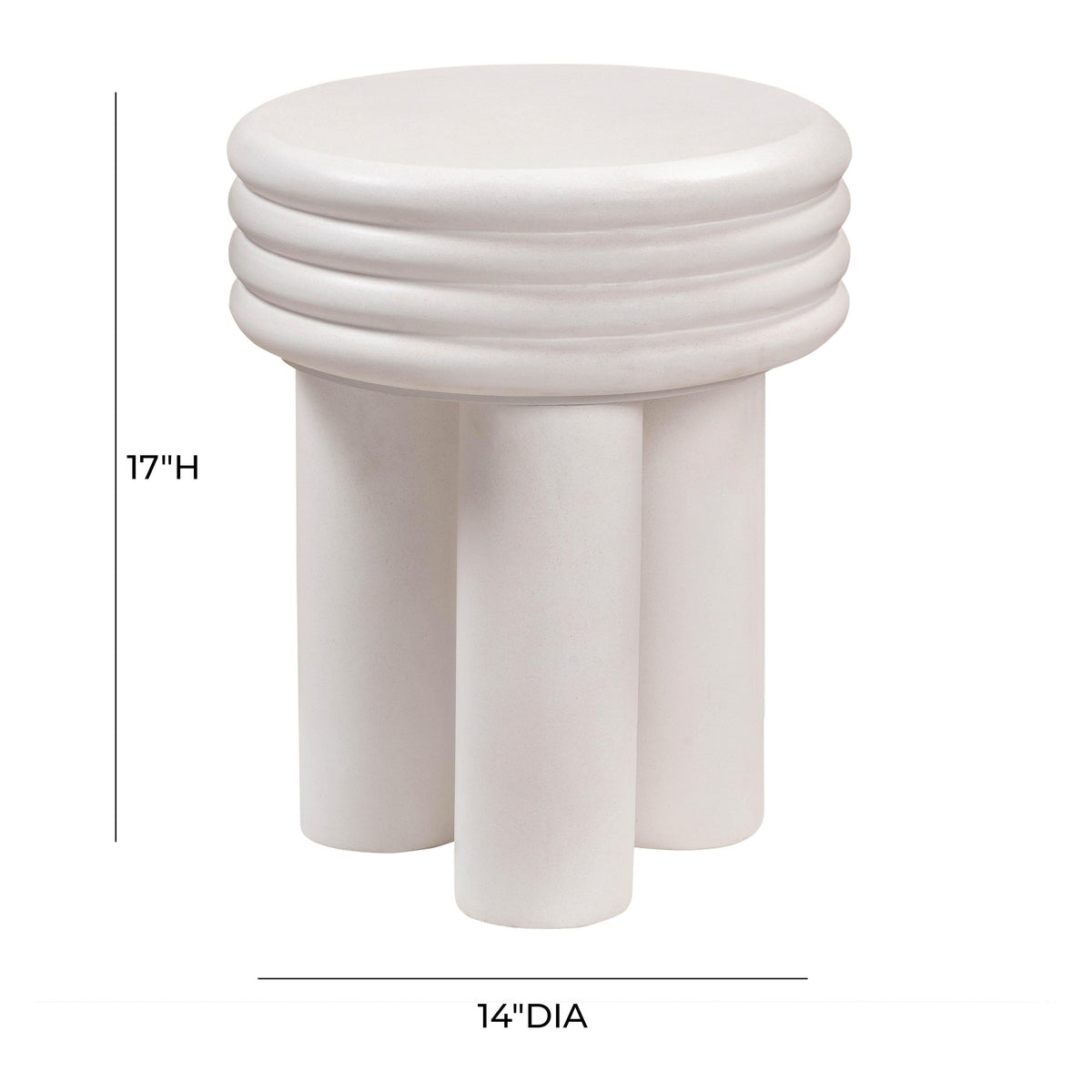 Delta Concrete Indoor/Outdoor Round Side Table