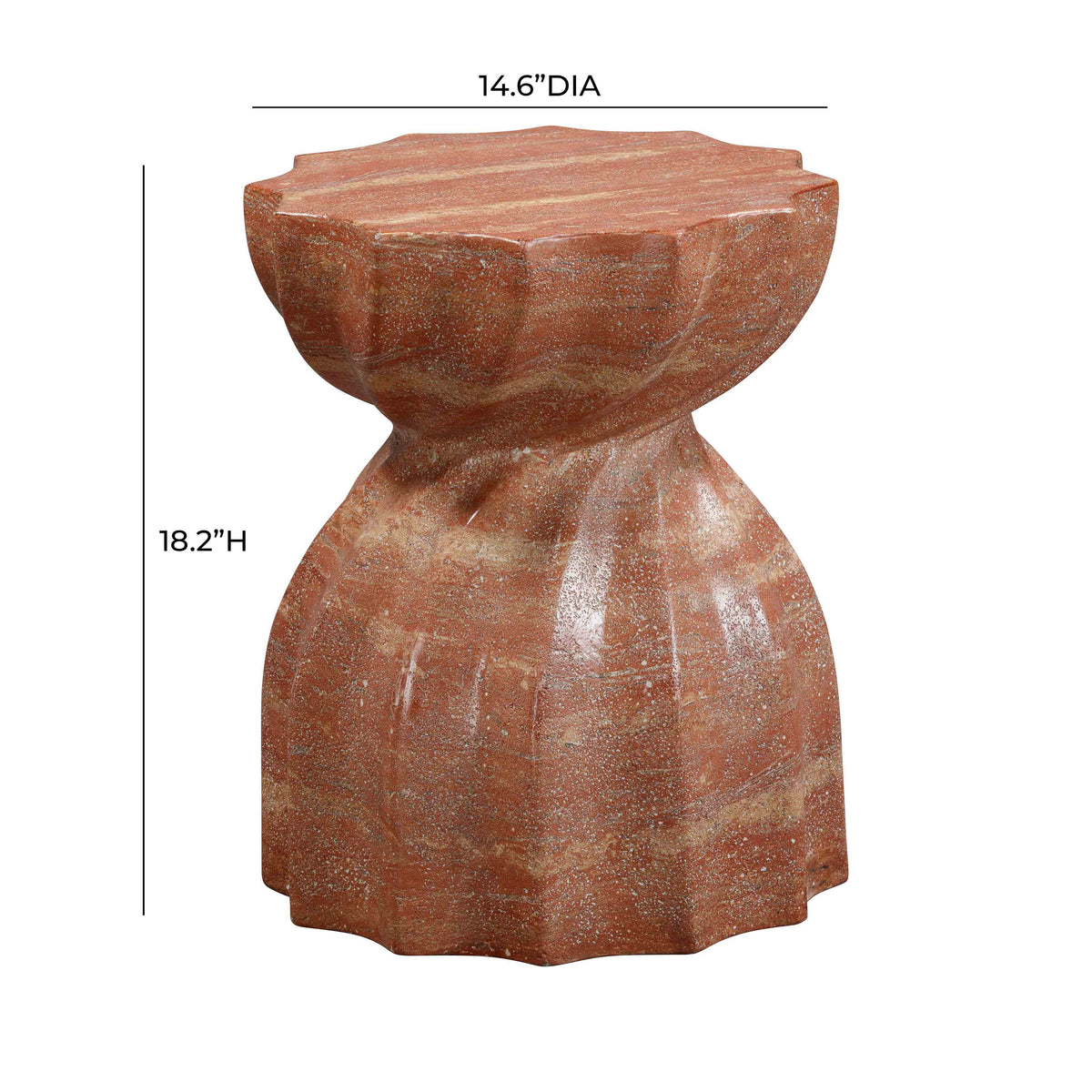 Turin Indoor/Outdoor Concrete Accent Stool