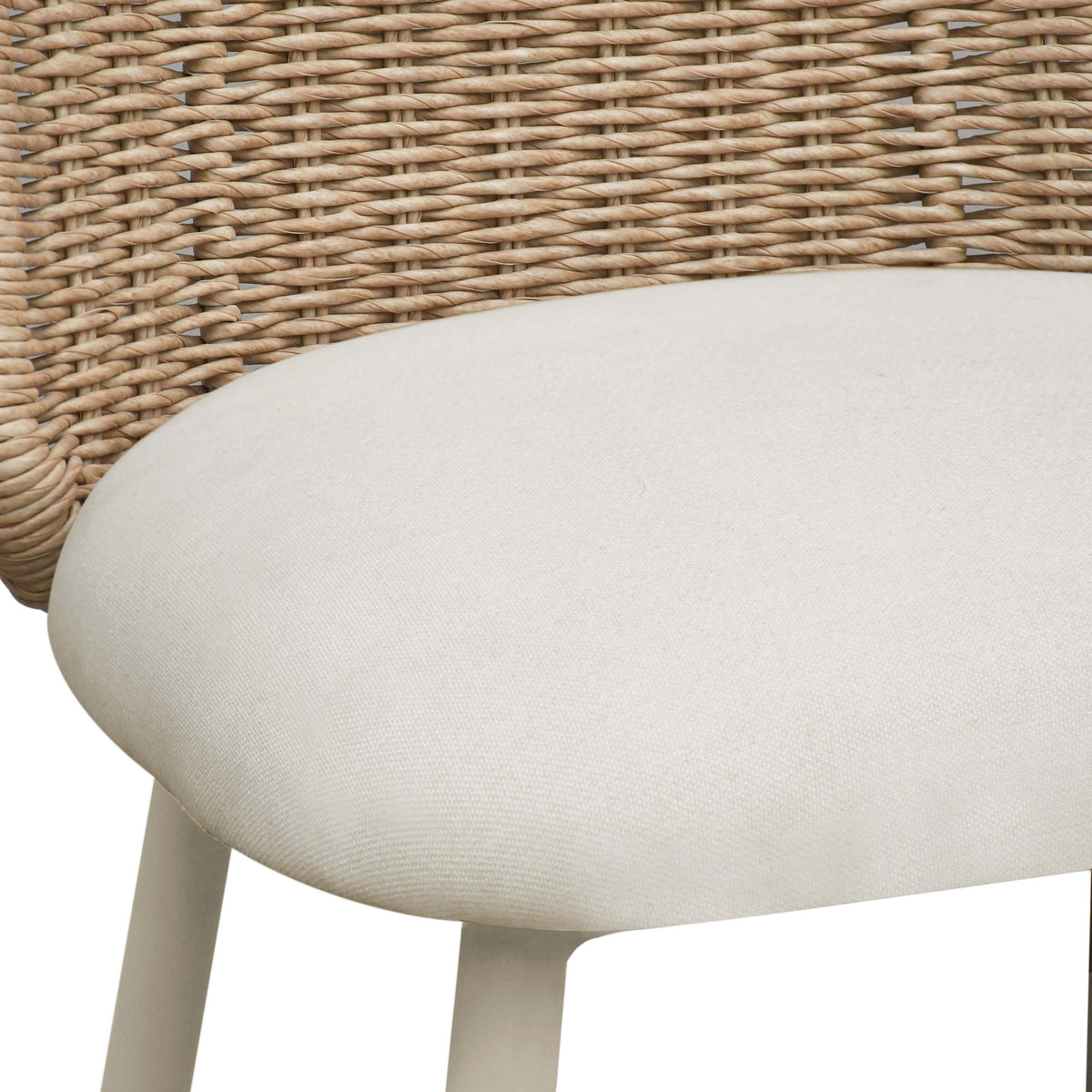 Alexa Rattan Performance Fabric Dining Chair