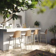 Alexa Performance Fabric Outdoor Stool