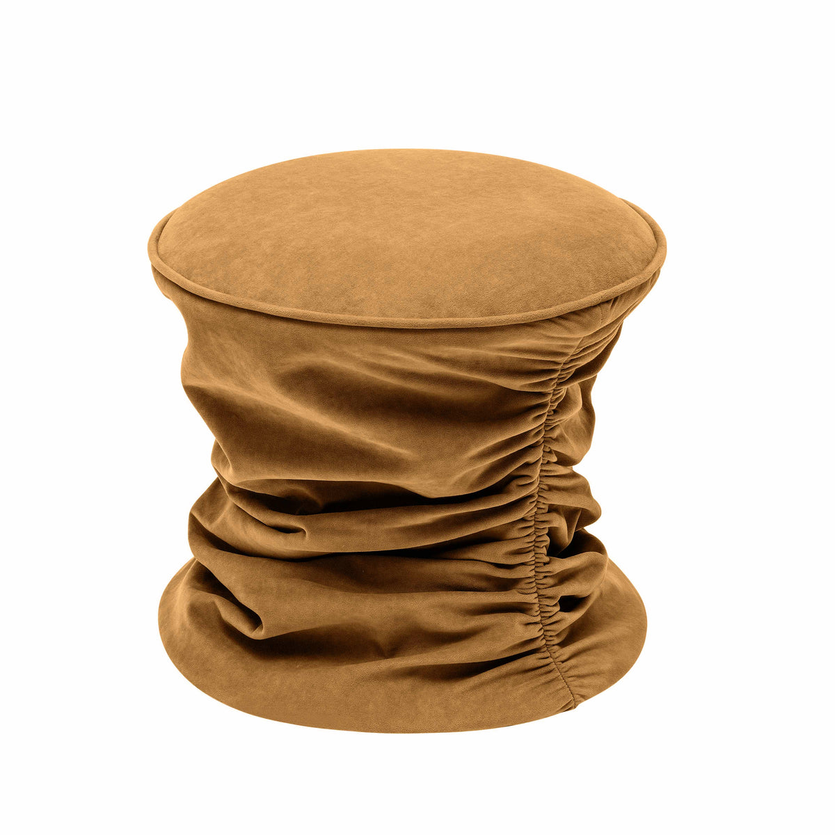 Bounce Ruched Performance Velvet Adjustable Ottoman