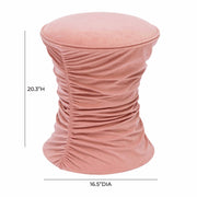 Bounce Ruched Performance Velvet Adjustable Ottoman