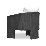 Alexa Rattan Performance Fabric Outdoor Accent Chair