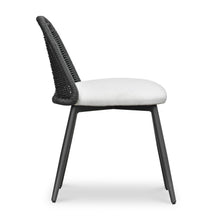 Alexa Rattan Performance Fabric Dining Chair