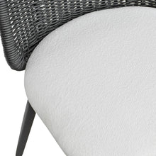 Alexa Rattan Performance Fabric Dining Chair