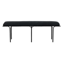 Bryn 59" Black Linen Bench