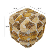 Sawyer Natural Tones Tufted Pouf