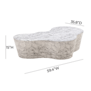 Slab 59" Concrete Indoor/Outdoor Coffee Table