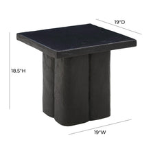 Kayla Faux Plaster Indoor / Outdoor Square Side Table