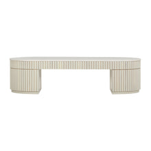 Bella 48" Cream Oval Coffee Table