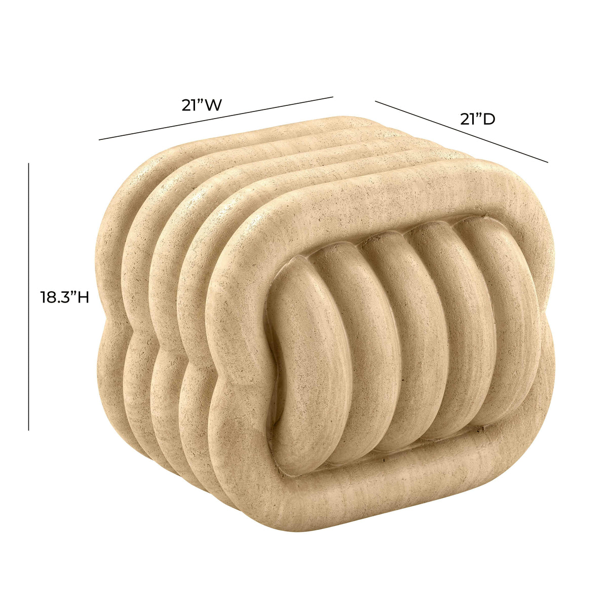 Love Knot Concrete Indoor/Outdoor Accent Stool
