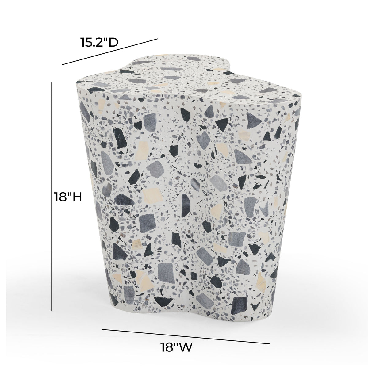 Slab Faux Terrazzo Indoor/Outdoor Side Table