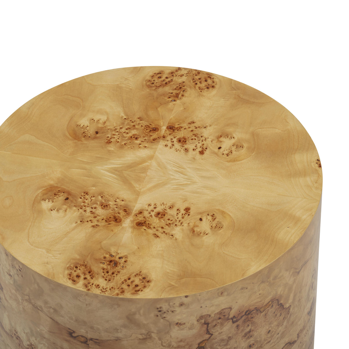 Fig Natural Burl Drum Side Table