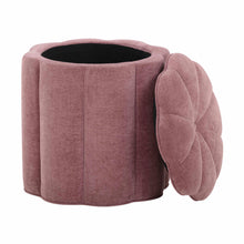 Fleur Textured Performance Velvet Storage Ottoman