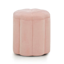 Fleur Textured Performance Velvet Storage Ottoman