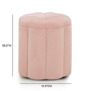 Fleur Textured Performance Velvet Storage Ottoman