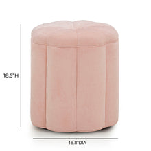 Fleur Textured Performance Velvet Storage Ottoman