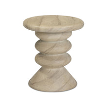 Hyre Faux Travertine Indoor/Outdoor Concrete Side Table