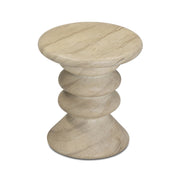 Hyre Faux Travertine Indoor/Outdoor Concrete Side Table