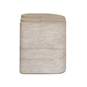 Thyme Faux Travertine Indoor/Outdoor Concrete Side Table
