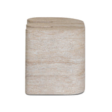 Thyme Faux Travertine Indoor/Outdoor Concrete Side Table