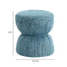 Tomlin Ruched Performance Fabric Game Ottoman
