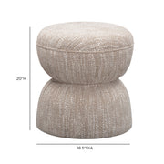 Tomlin Ruched Performance Fabric Game Ottoman