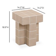 Alma Tile Concrete Indoor/Outdoor Side Table