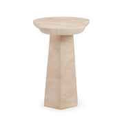 Zaya Rose Faux Marble Indoor/Outdoor Concrete Side Table
