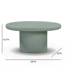 Jade Concrete Indoor/Outdoor Coffee Table (28"-34")