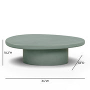 Jade Concrete Indoor/Outdoor Coffee Table (28"-34")