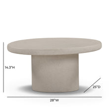 Jade Concrete Indoor/Outdoor Coffee Table (28"-34")