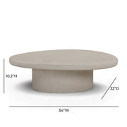 Jade Concrete Indoor/Outdoor Coffee Table (28"-34")