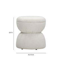 Tomlin Ruched Performance Fabric Game Ottoman