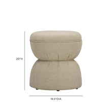 Tomlin Ruched Performance Fabric Game Ottoman