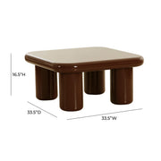 Memphis 33.5" Glossy Square Coffee Table