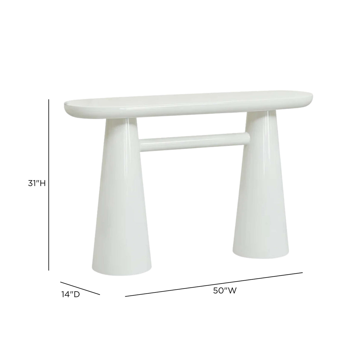 Baila 50" Glossy Lacquer Console Table