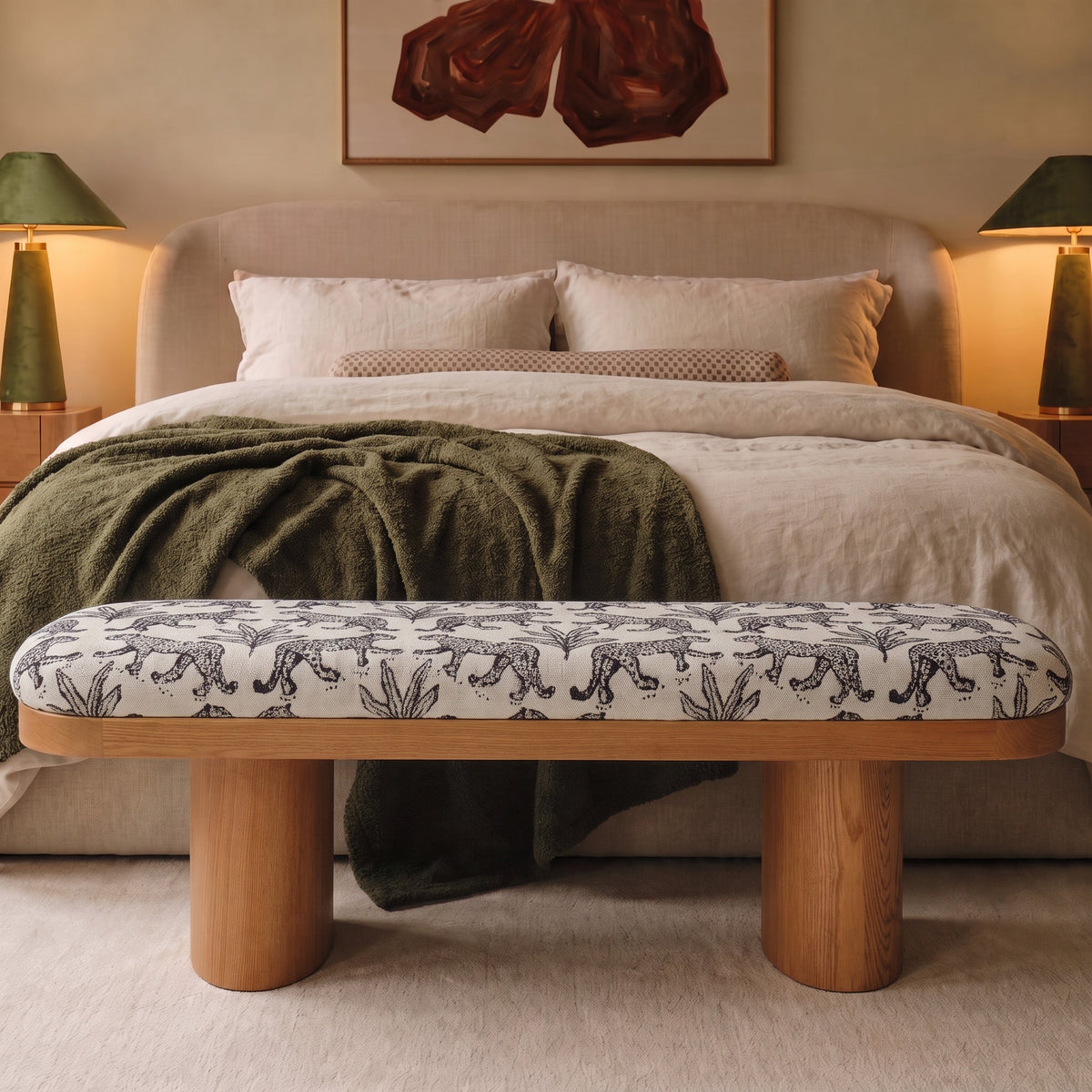 Ollie Upholstered Bench (48"-57")