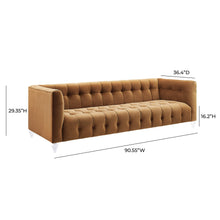 Bea 91" Performance Velvet Tufted Sofa