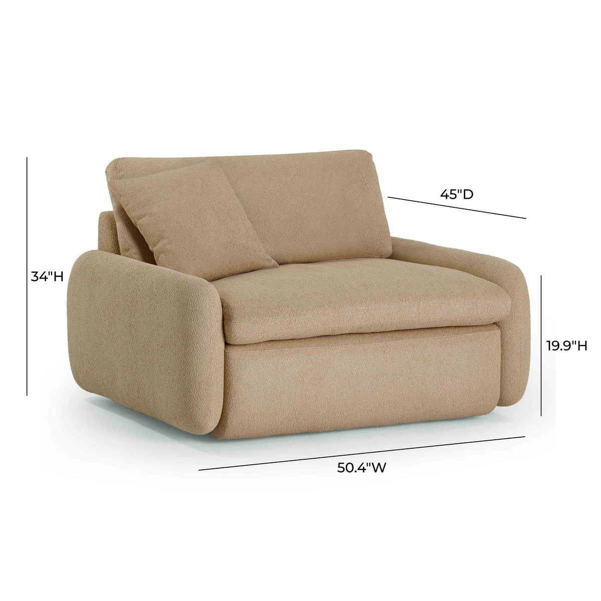 Rachelle Tan Contract-Grade Boucle Lounge Chair