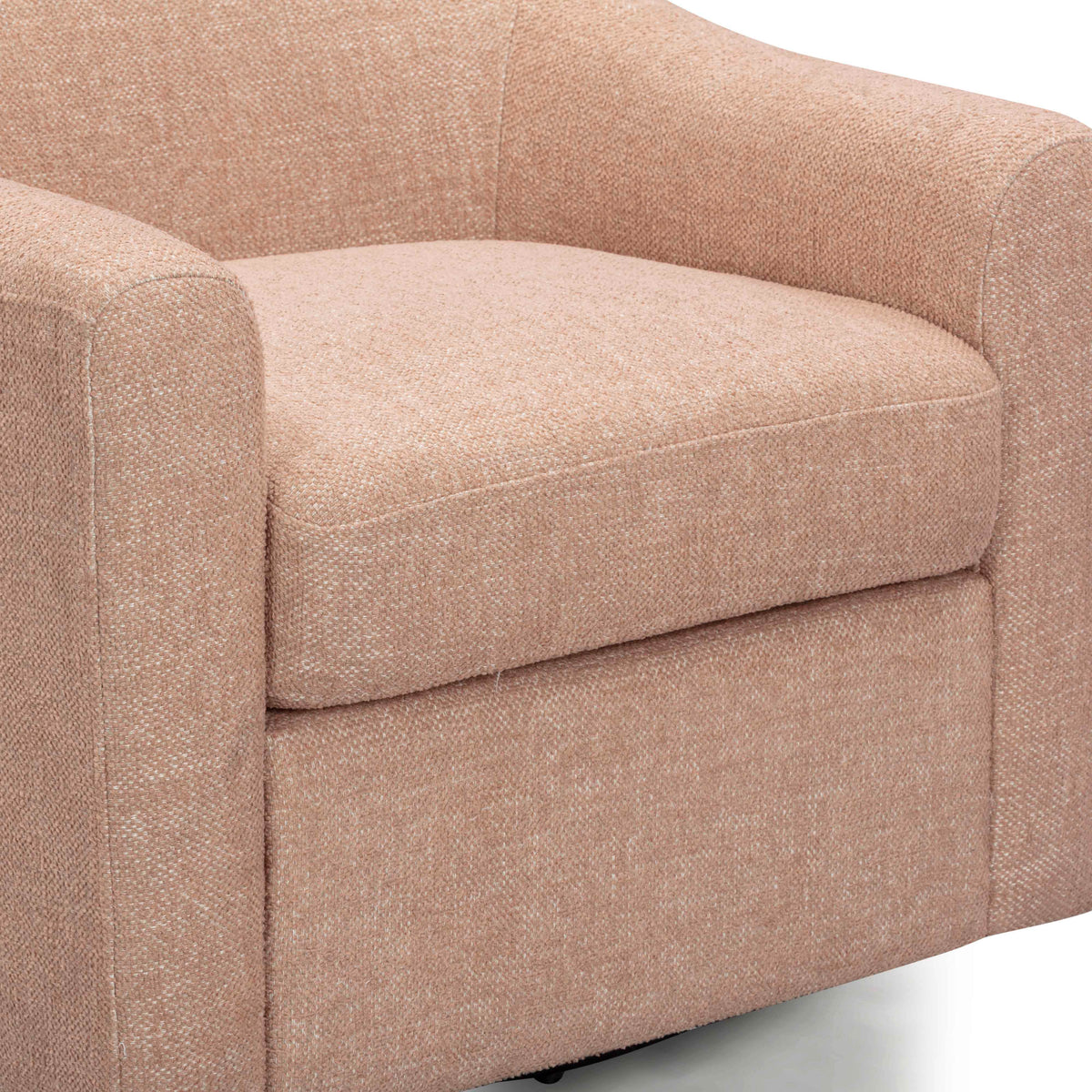 Thao Contract-Grade Basketweave Fabric Swivel Accent Chair