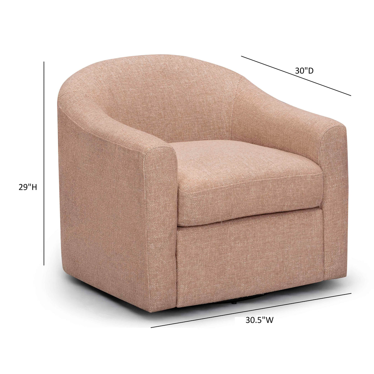 Thao Contract-Grade Basketweave Fabric Swivel Accent Chair