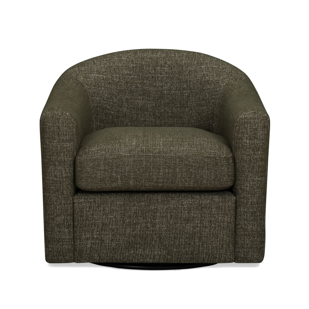 Thao Contract-Grade Basketweave Fabric Swivel Accent Chair
