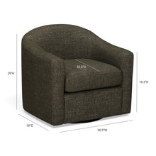 Thao Contract-Grade Basketweave Fabric Swivel Accent Chair
